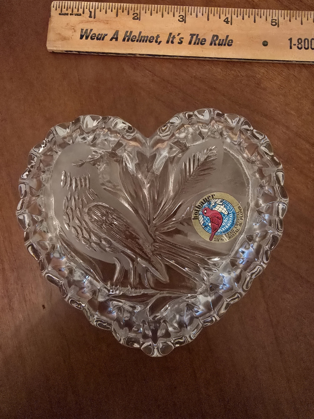 Hofbauer Byrdes 24% Lead Crystal Heart-Shaped Trinket Dish